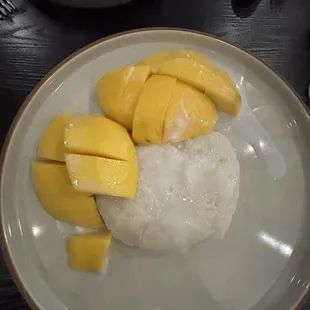 Mango sticky rice.