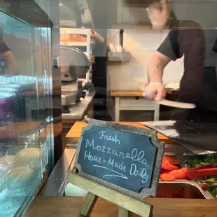 a man preparing food in a kitchen