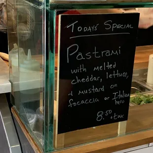 Today's special-- pastrami. Delicious!