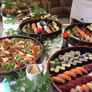 interior, sushi and sashimi