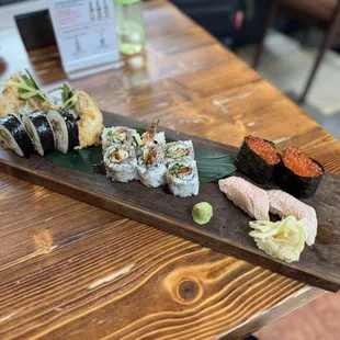 Spider Roll - Shrimp Tempura Roll - Sake Toro - Ikura
