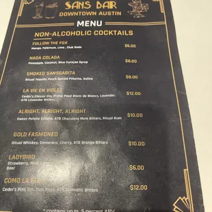 Fantastic menu options