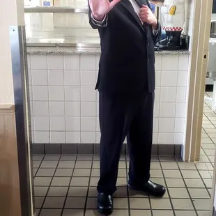 They even have their own security to prevent you from getting to the kitchen. Ha, I'm just kidding. It's just me. They chill like that.