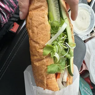 Bbq pork banh mi $7.50