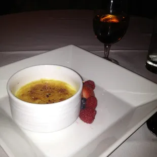 Course 3 - lemon creme brûlée paired with sherry