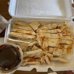 CHICKEN TERIYAKI BOWL sauce on the side.
