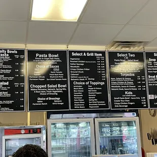 The menu