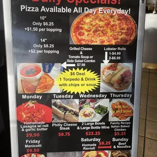pizza, menu
