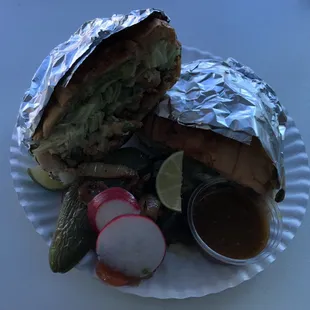 Torta de pollo (chicken Torta)