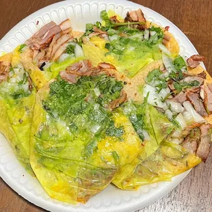 Al pastor tacos with everything