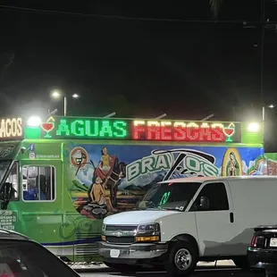 Taco truck off Bristol before Central in front of "El Super"