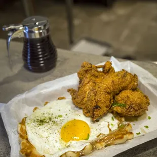 fired chicken and waffle