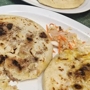 Pupusa: Shrimp &amp; Cheese, Chorizo &amp; Cheese, Pork/Cheese/Beans
