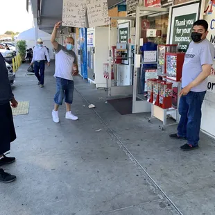 a man in a face mask