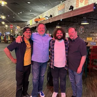 Dustin Ybarra (me) and other comedian friends.