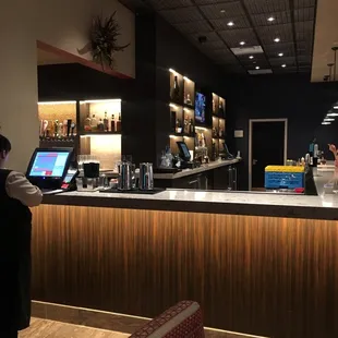 The bar outside of Junipers Restaurant