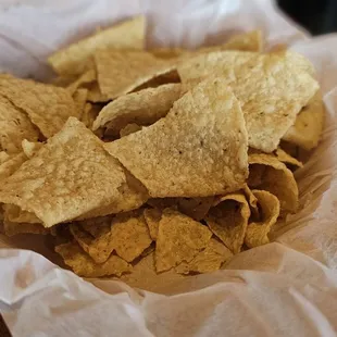 These tortilla chips are puffy so they have a light delicious crunch.