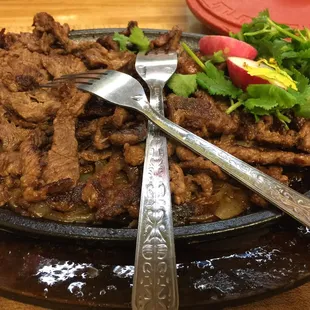 The carne asada parrillada. Serving 2.