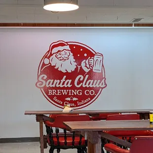 santa claus logo on the wall