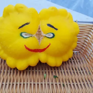 We really do know how to have a good time, pattypan person by Forever Yong Farm!