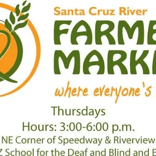 a sign for the farmers market