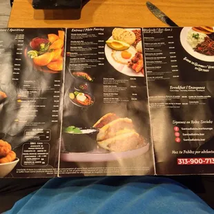menu, sushi and sashimi
