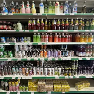 a variety of beverages