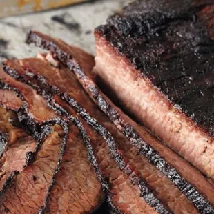 a close up of a piece of meat