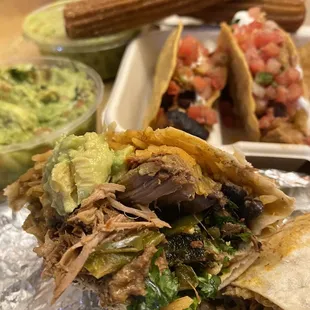 The inside of the Barbacola Burrito with roasted jalapeños and fresh cilantro