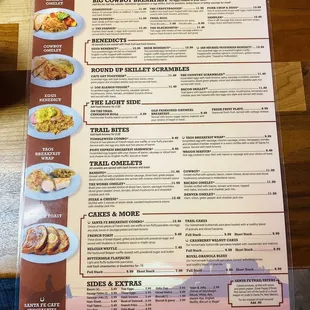 Breakfast menu