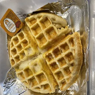 waffles, food
