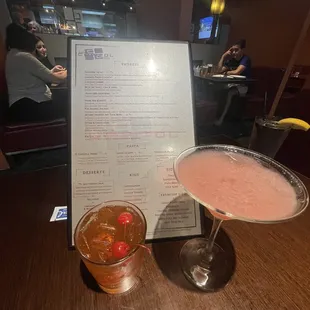 Old fashioned and Capitol Cosmo