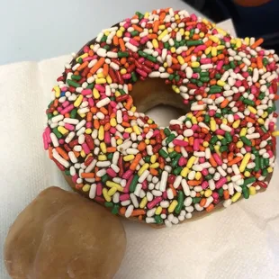 Chocolate raised with sprinkles