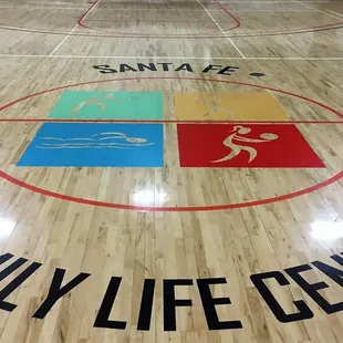 Four maple wood basketball courts!
