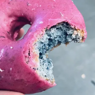 Blue corn lavender donuts