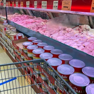 The meat area.