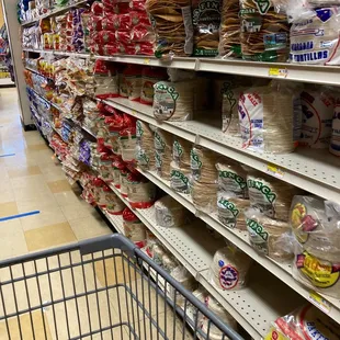 Allllllll kinds of tortillas, both flour and corn.