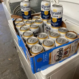 Three corona beers mixed up with Modelo&apos;s