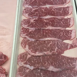 Beautiful New York steaks