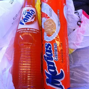 Mexican Fanta and my favorite crackers