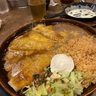 Cheese enchiladas