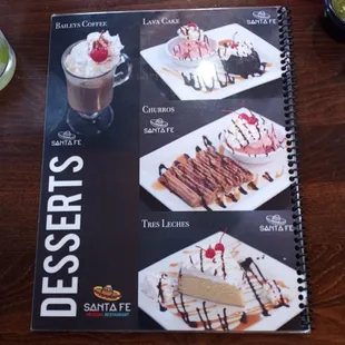 Desserts Menu