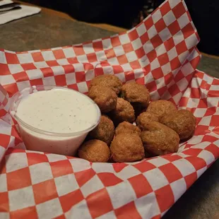 Fried Mushrooms with Homemade Ranch Dressing