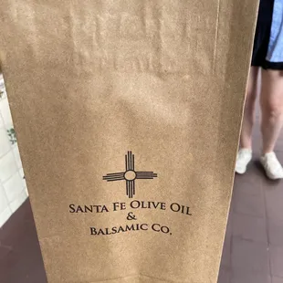 Bag of Purchases (Fig Balsamic and Rosemary Olive Oil)
