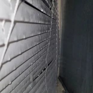Water raining inside and ruining the blinds