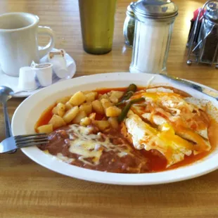a plate of food on a table