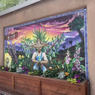 Their mural outside