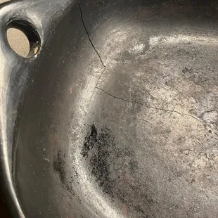2 year old Chambra cookware with significant crack