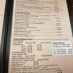the menu