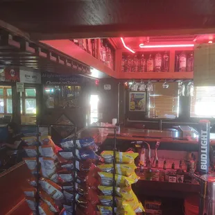 the inside of a restaurant